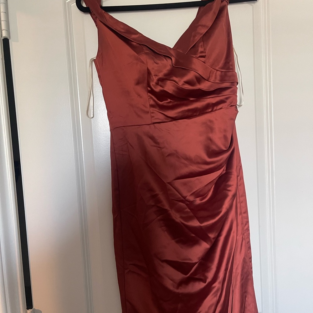 Off the Shoulder Rust Dress